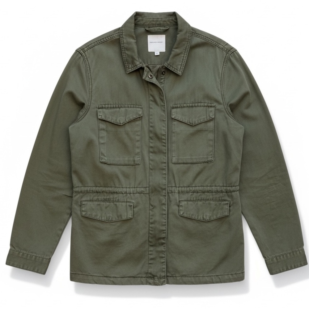 Thread & Supply Olive‎ Green Sherpa-Lined Utility Barn Jacket – Size M